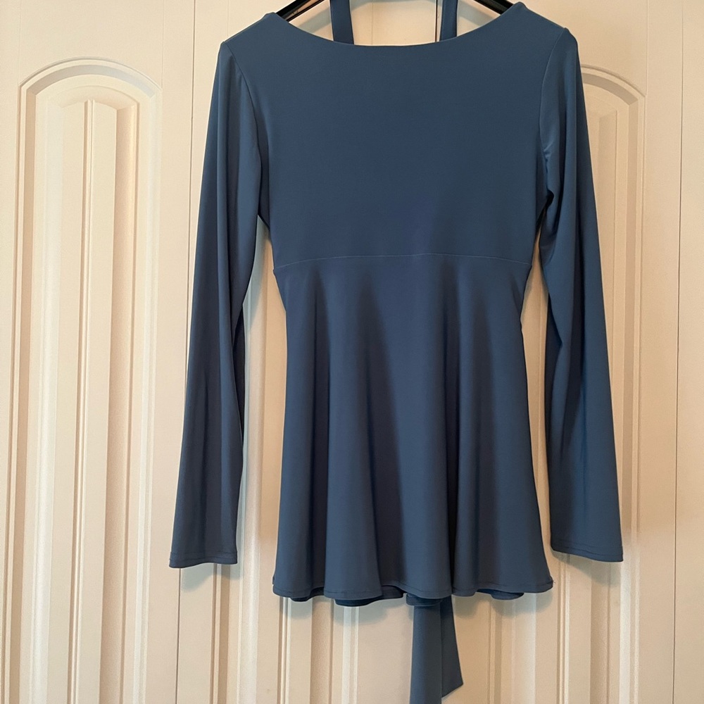 Flattering Blue Evening Blouse. - image 6